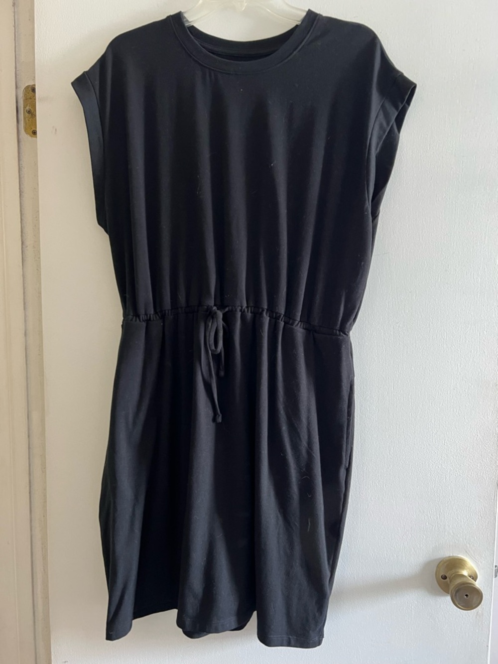 a new day Black Drawstring Waist Mini Dress